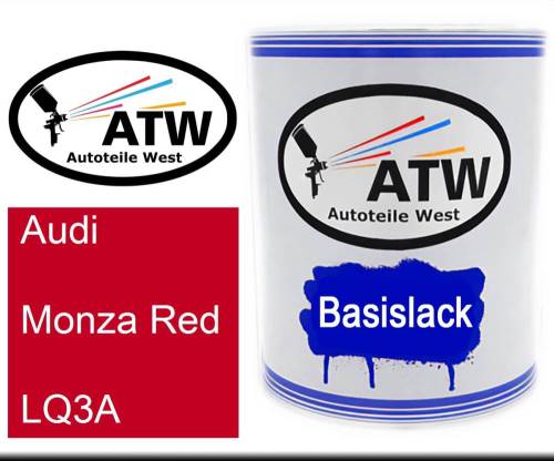 Audi, Monza Red, LQ3A: 1L Lackdose, von ATW Autoteile West.